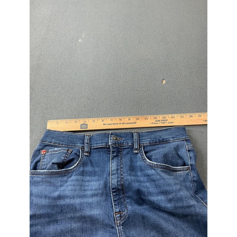 Hudson Jeans Womens 29 Blue Wide-Leg Relaxed Distressed Fringe 28 Inseam - Picture 5 of 10